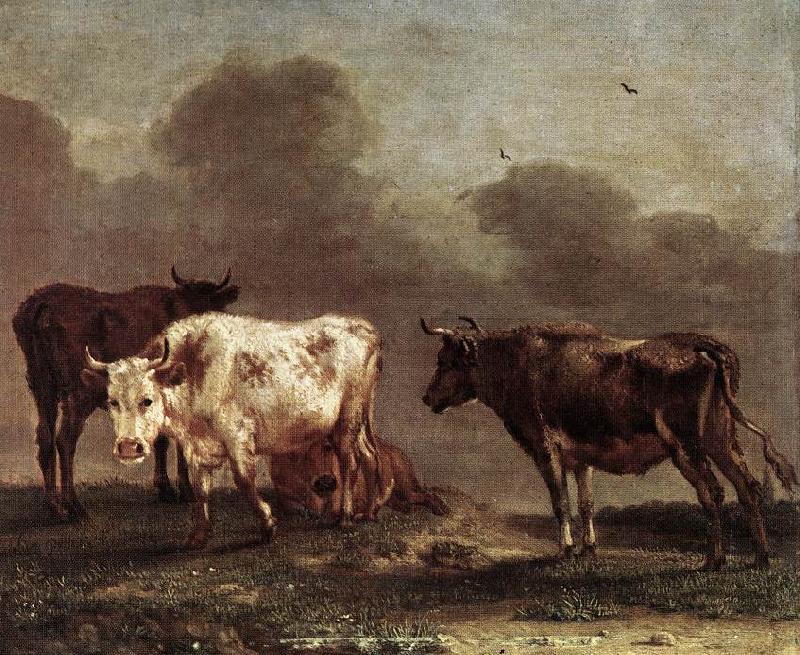 POTTER, Paulus Cows in a Meadow af Norge oil painting art